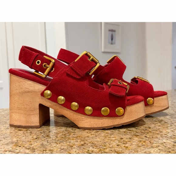 Charlotte Stone red platform sandals - Picture 3 of 5